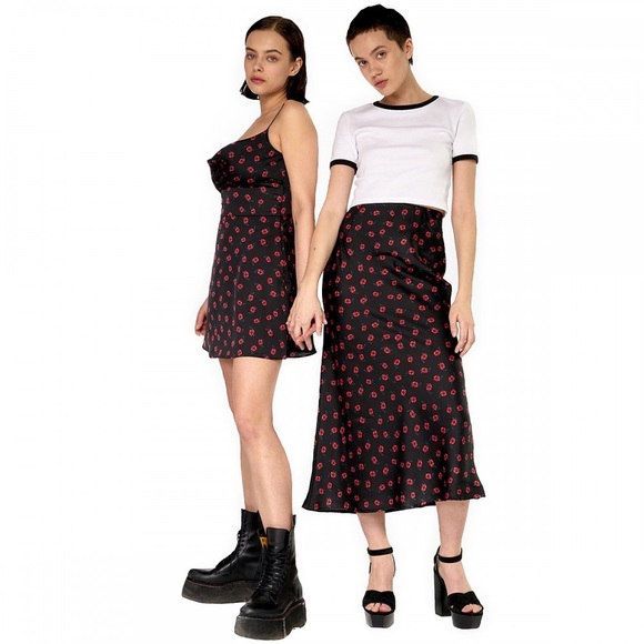 NWOT Real Silk Floral Slip Dress - Picture 2 of 7